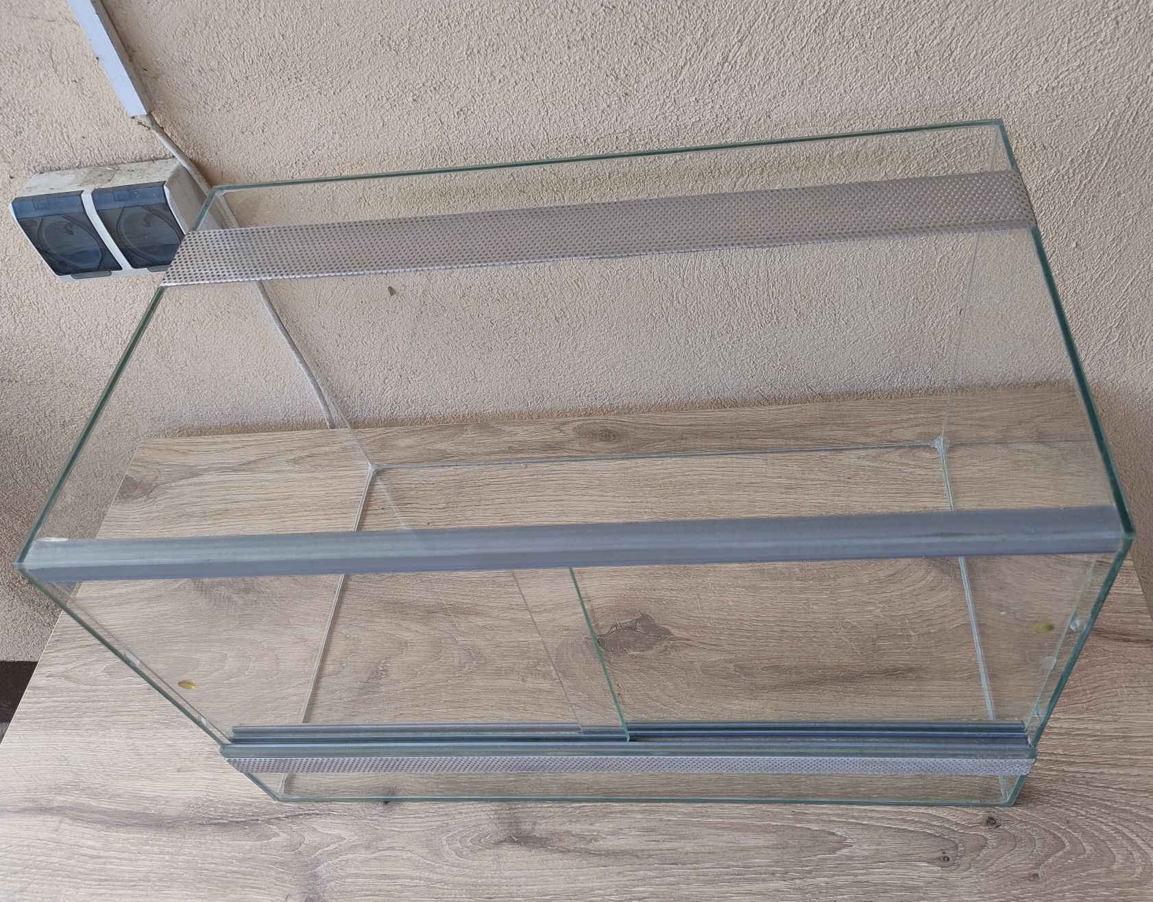Terrarium poziome szklane 50x30x30 cm + wyposażenie dla chomika
