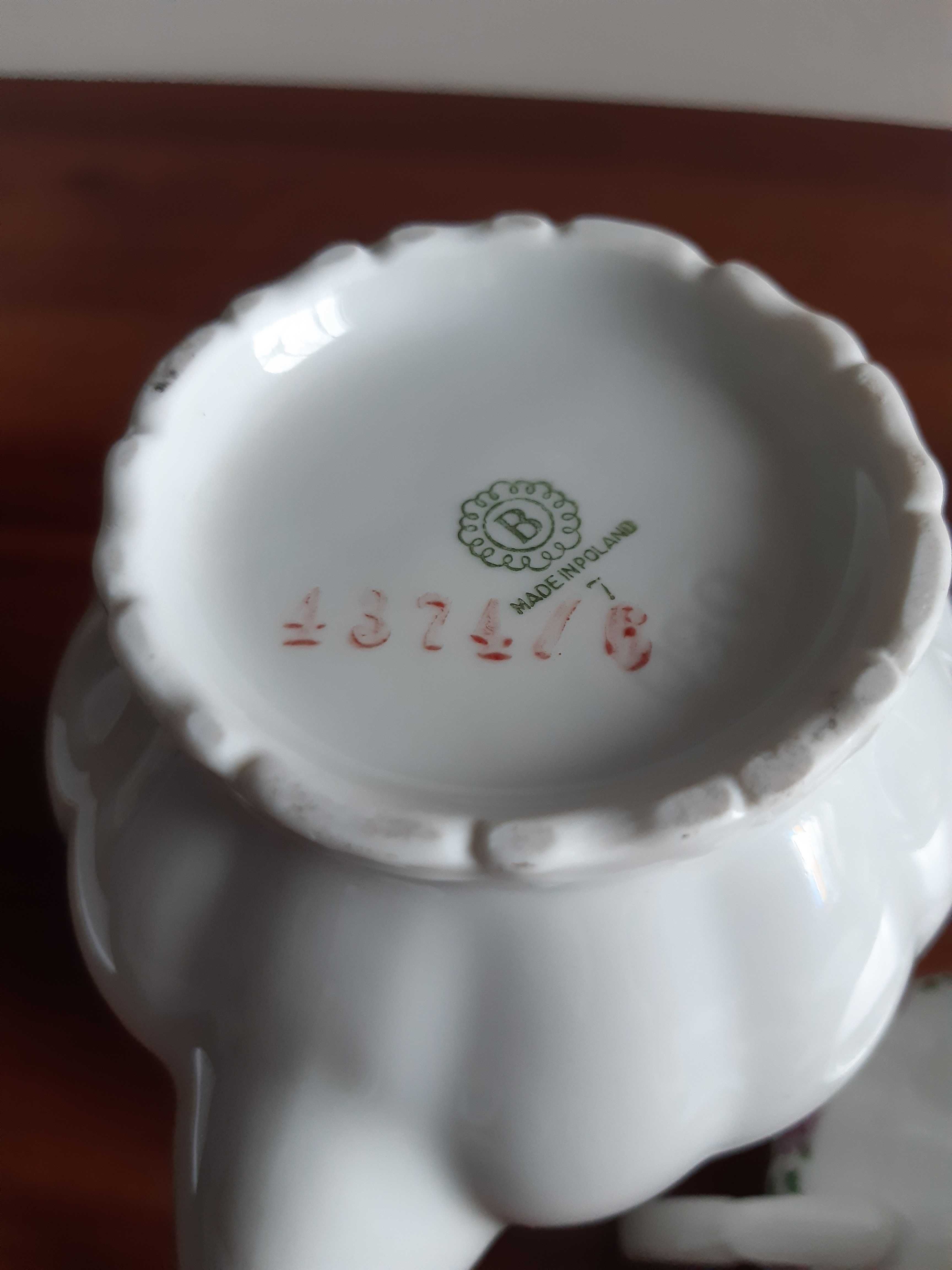 Dzbanek i cukiernica porcelana Bogucice PRL