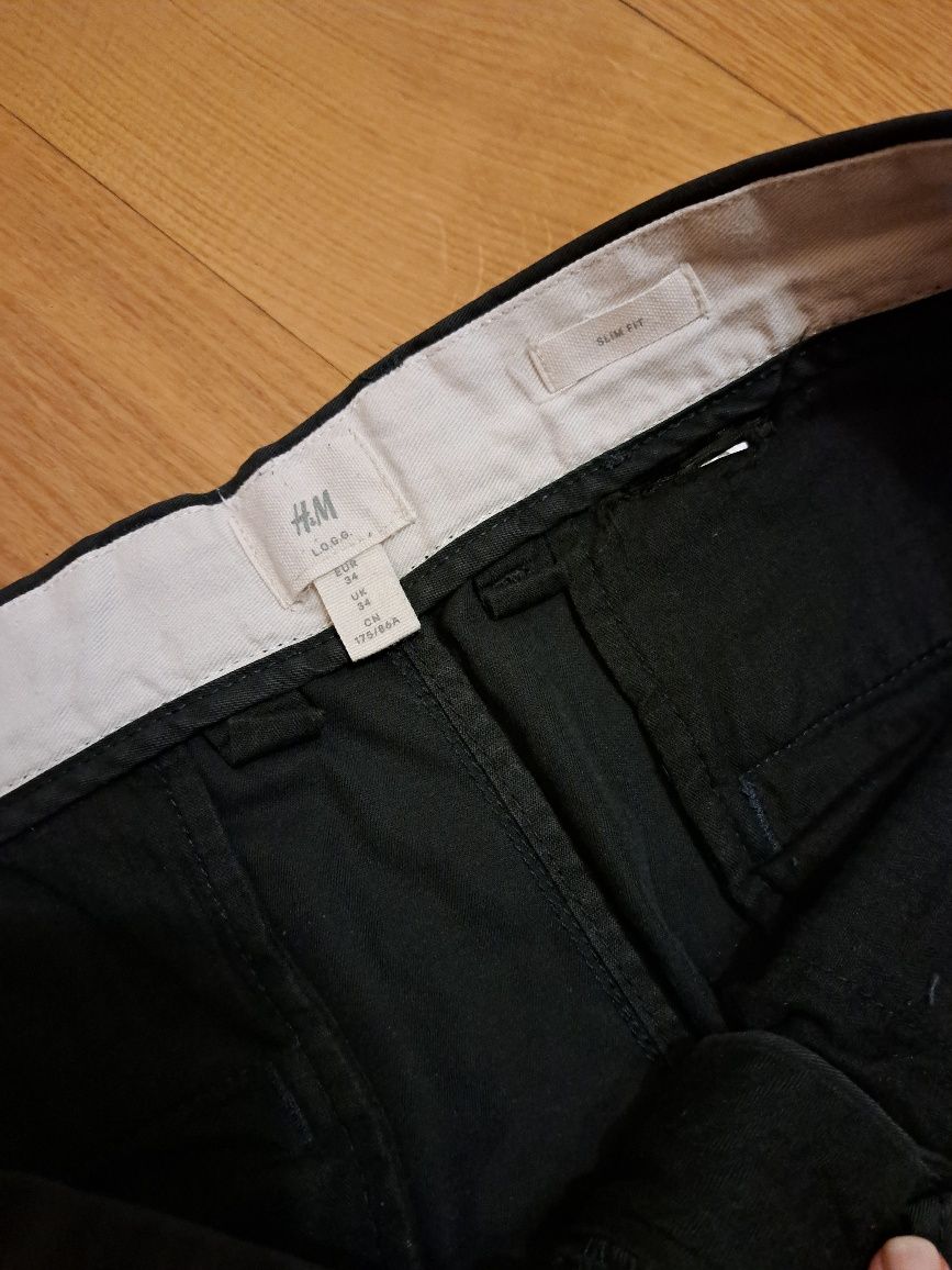 Dwie pary spodni męskich/chłopięcych H&M rozmiar 170-nowe i 34/1