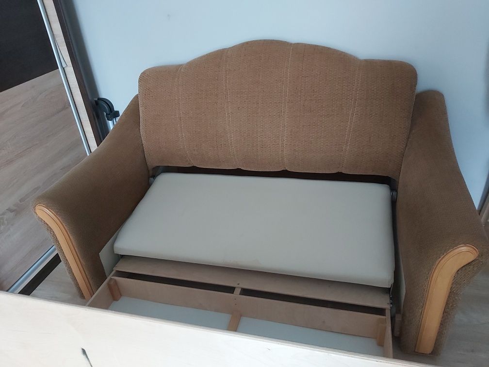 Sofa dwuosobowa, rozkładana z funkcją spania