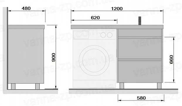 Комплект! Тумба с умывальником со столешницей  под стиральную машину.