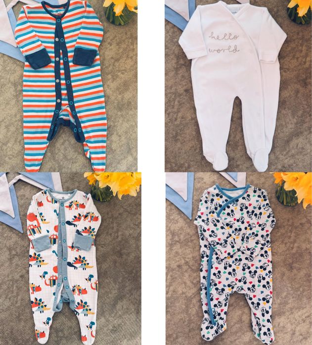 Боді чоловічки ромпери сліпи Next H&M Georgе 0-3м новорічний боді