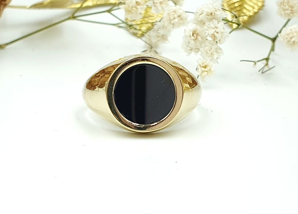 Złoty sygnet 585 604ws