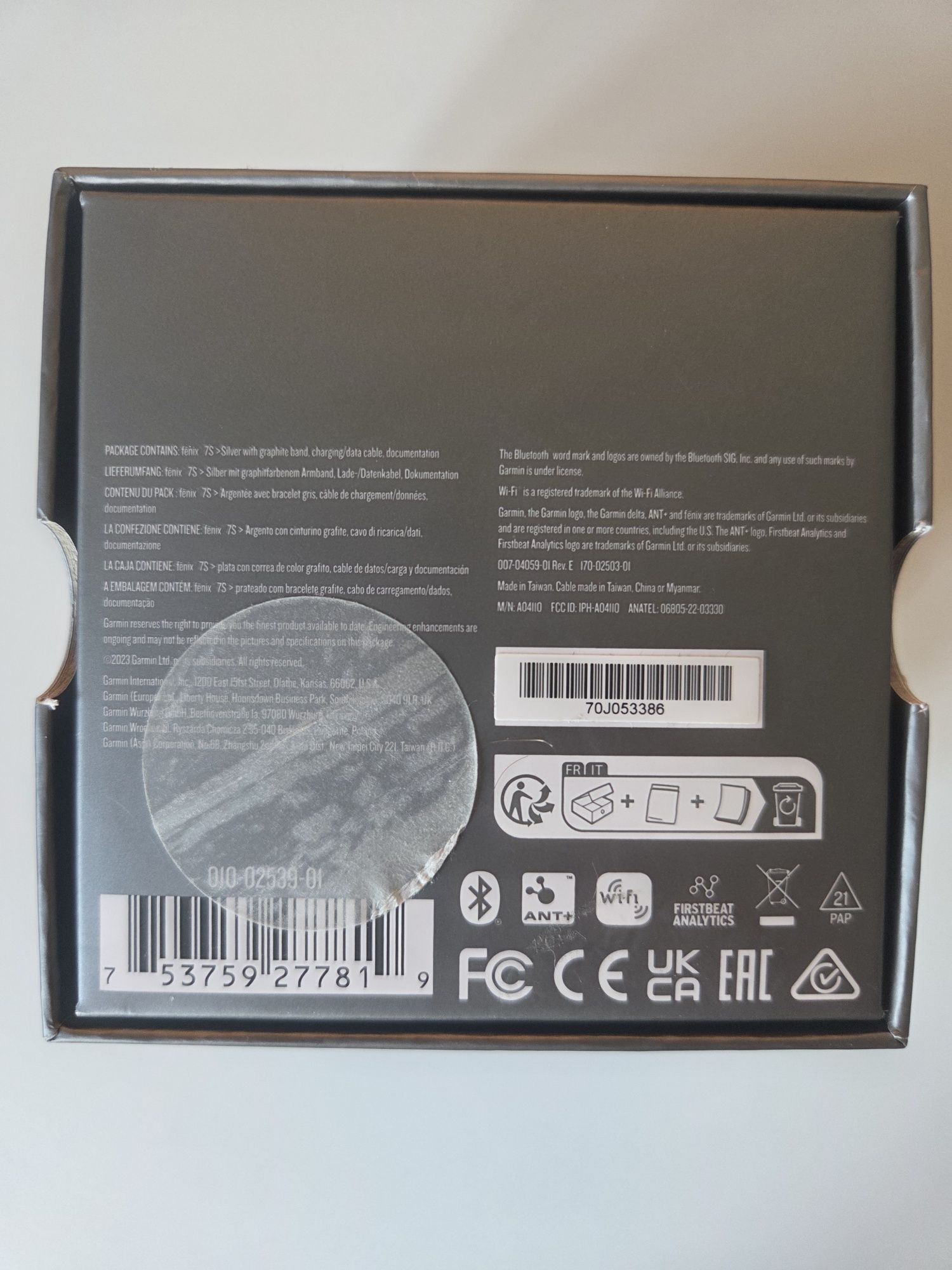 Garmin Fenix 7s - kupiony 2024-11 GW - stan bdb