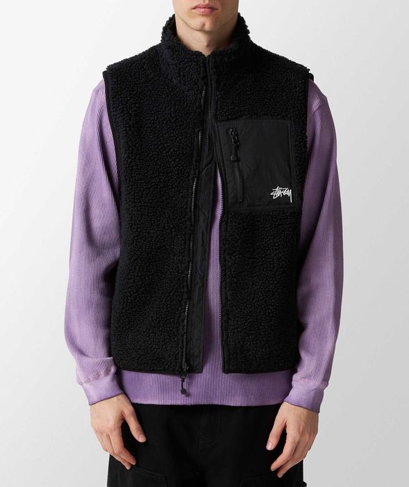 Жилет Двосторонній  STUSSY Sherpa Reversible Vest Black
