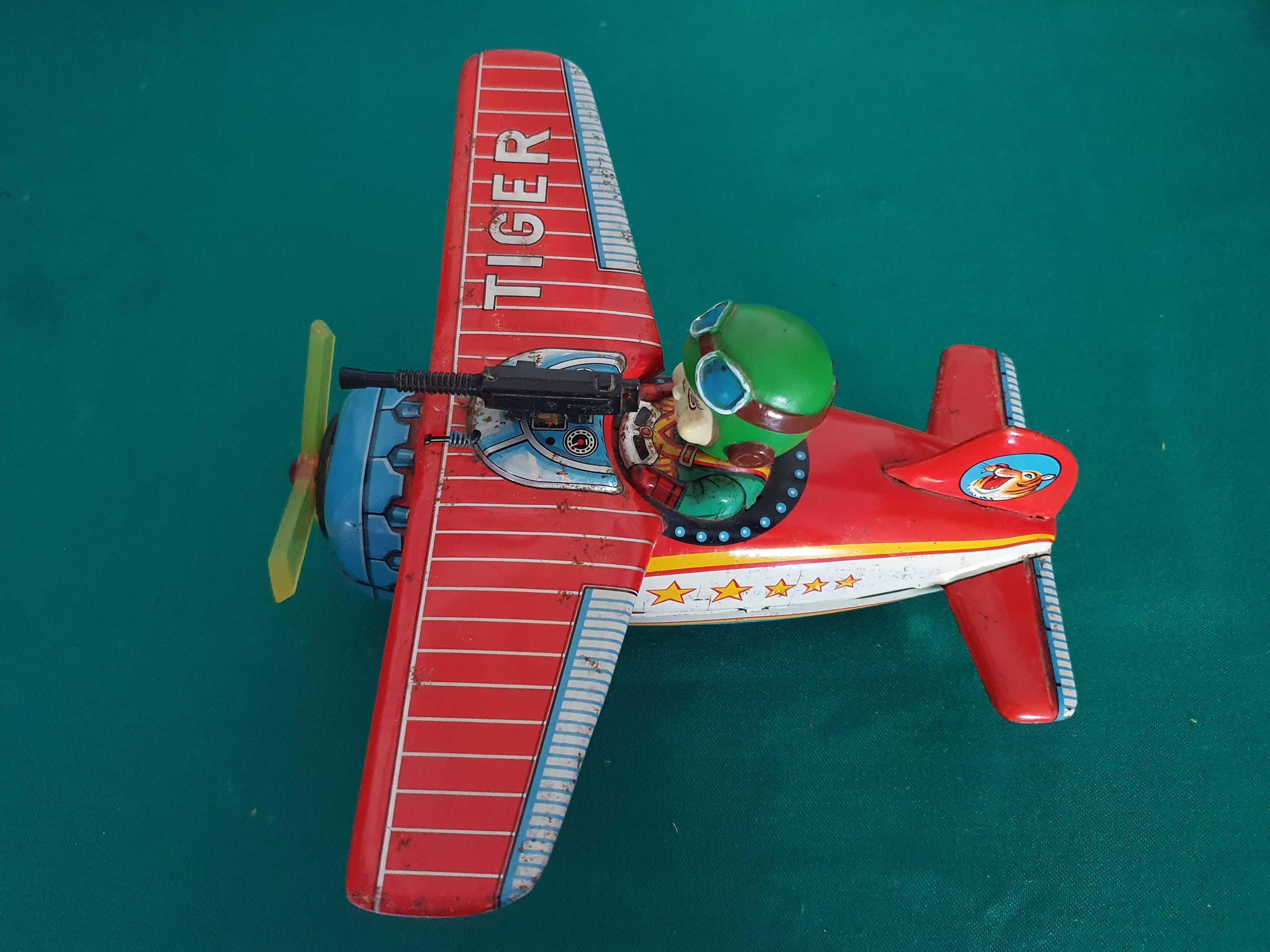 Tiger Plane, Modern Toys - Avião de Lata - Anos 60 - Japão