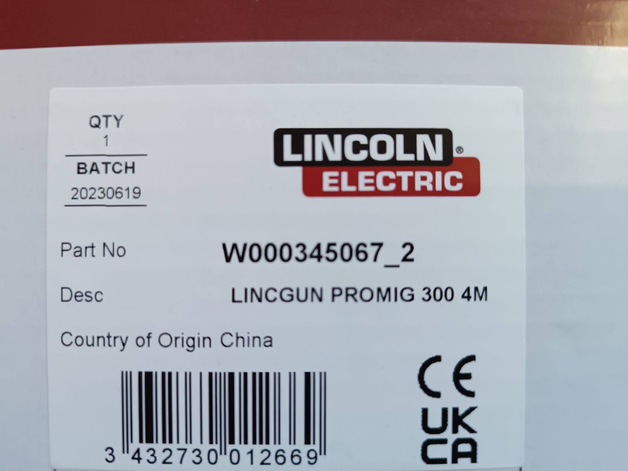 Uchwyt spawalniczy Lincoln LINCGUN PROMIG 300