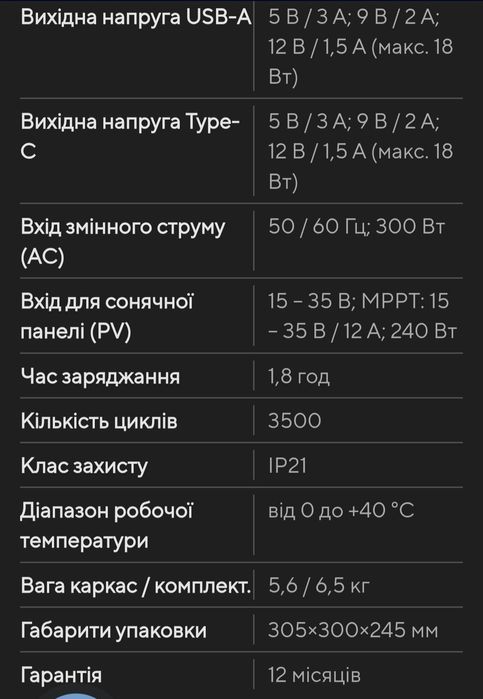 Портативна зарядна станція PROFI-TEC PPS600 LiFePO₄ (600 Вт, батарея 5
