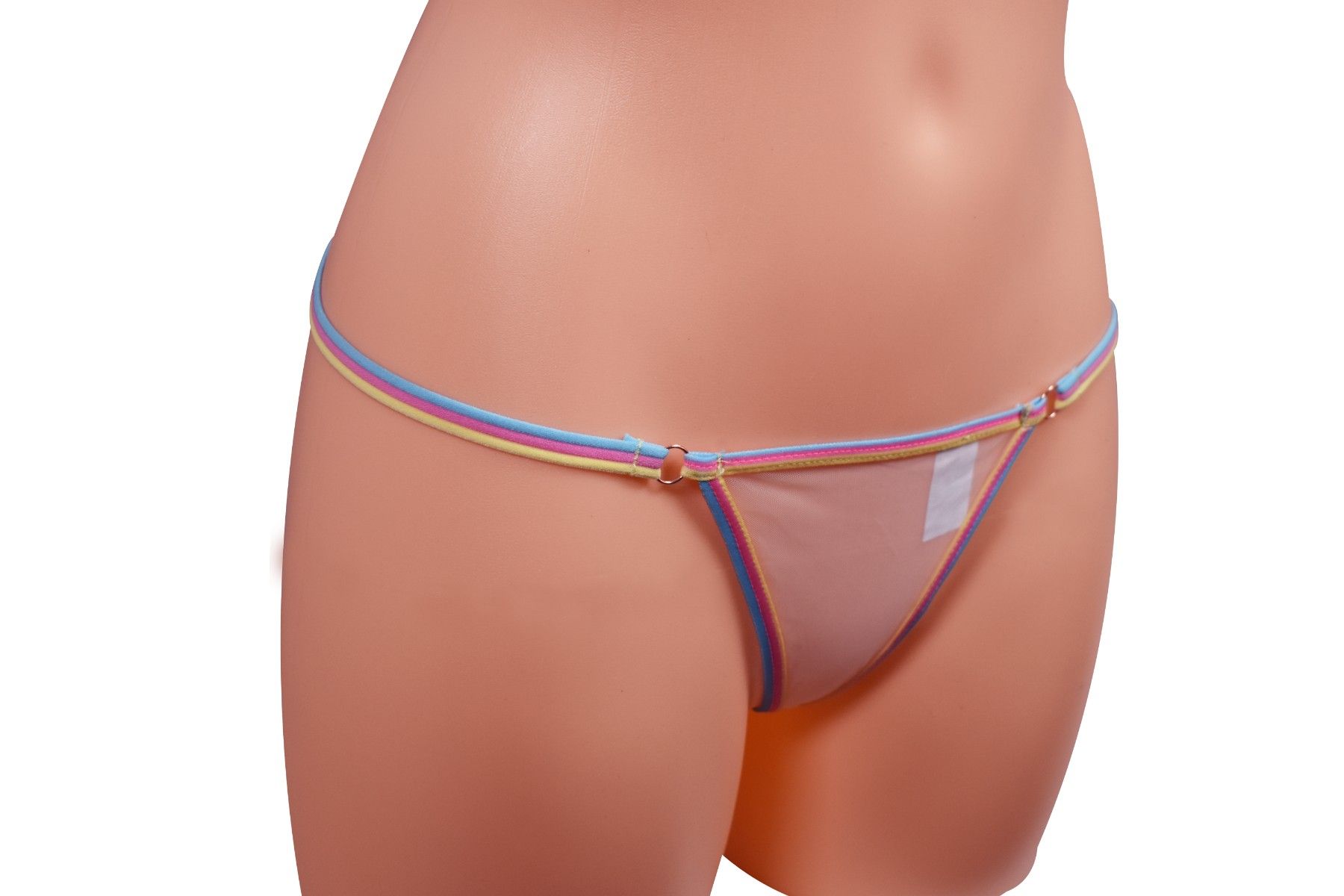Verona Bikini kolorowe prześwitująca dla odważnych plaża biały