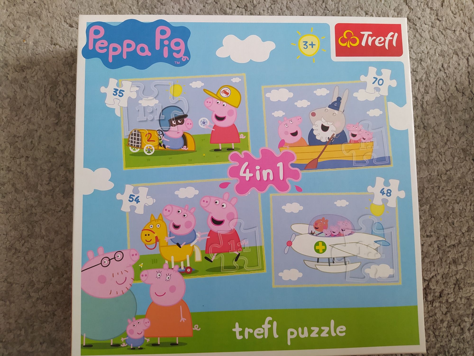 Puzzle od Trefla jak nowe Świnka Peppa 3+