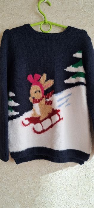 Новорічна кофта,толстовка 7-8р.8-9р. Mayoral,H&M