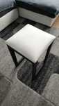 Taboret loft z tapicerowanym siedziskiem