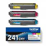 Pack 3 toners (C / M / Y), Duração estimada: 1.400 págs - TN241CMY