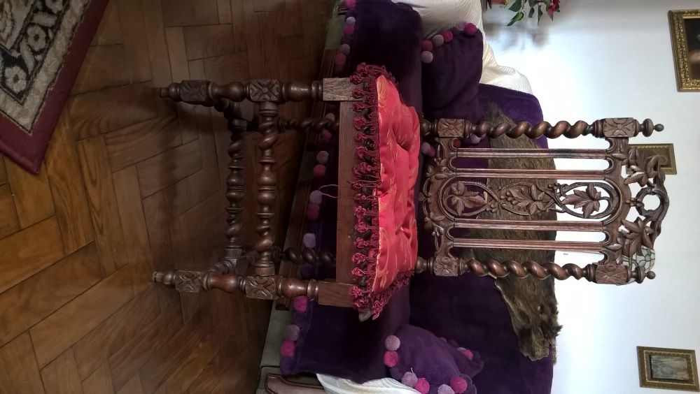 Krzesło  w motywy roślinne styl barok NOWA CENA