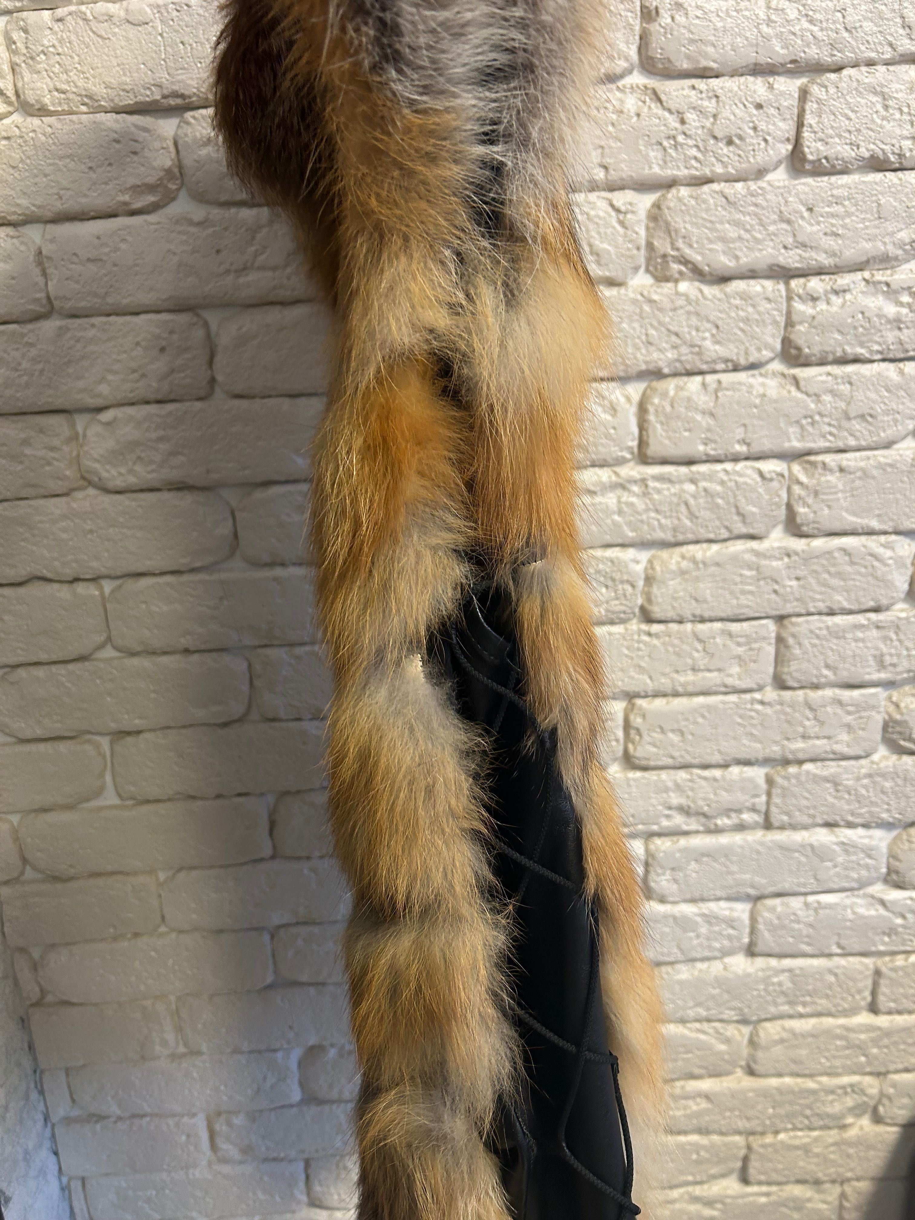 Натуральна жилетка з лисиці жилетка с лисицы