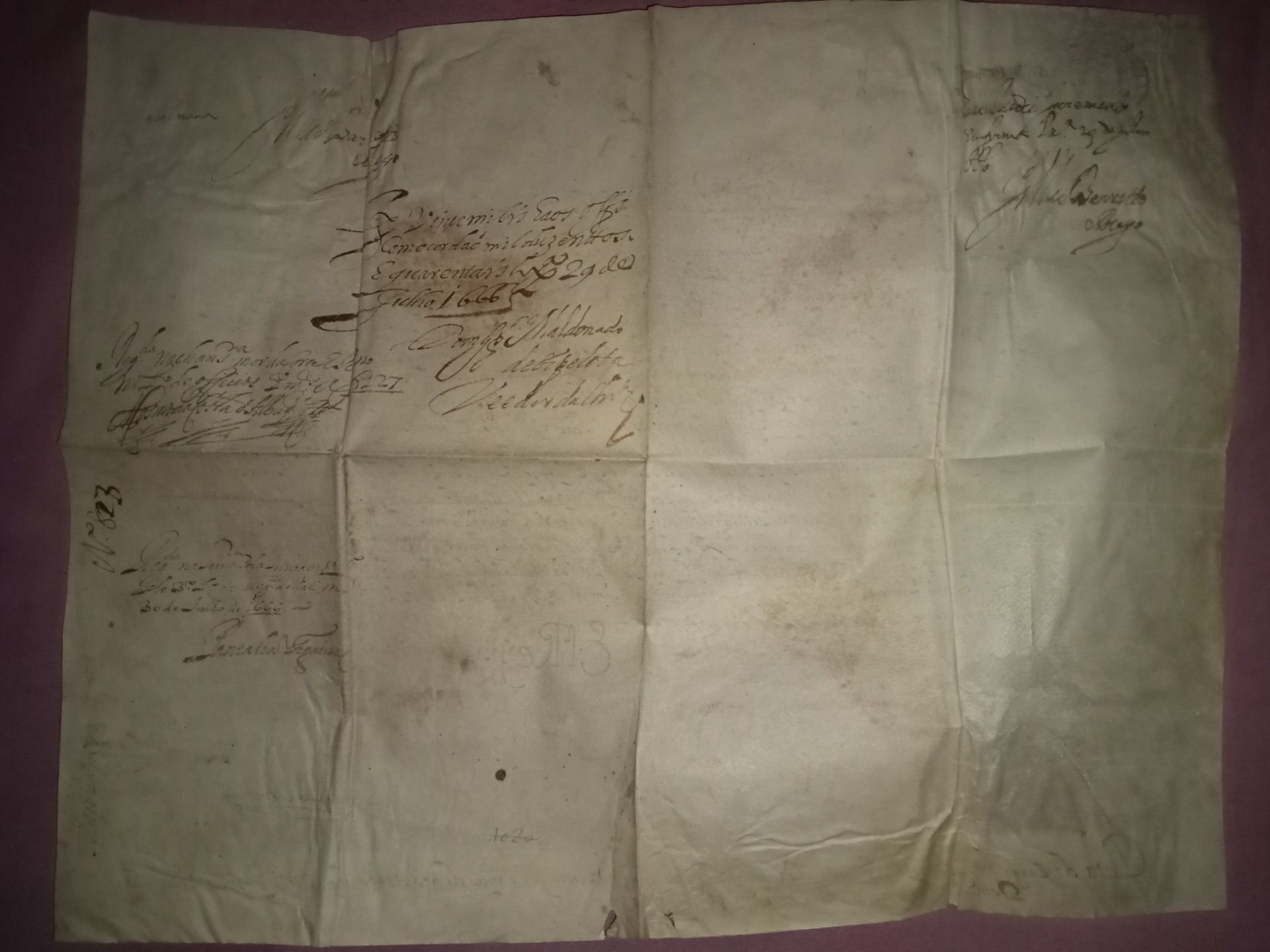 Pergaminho de 1666