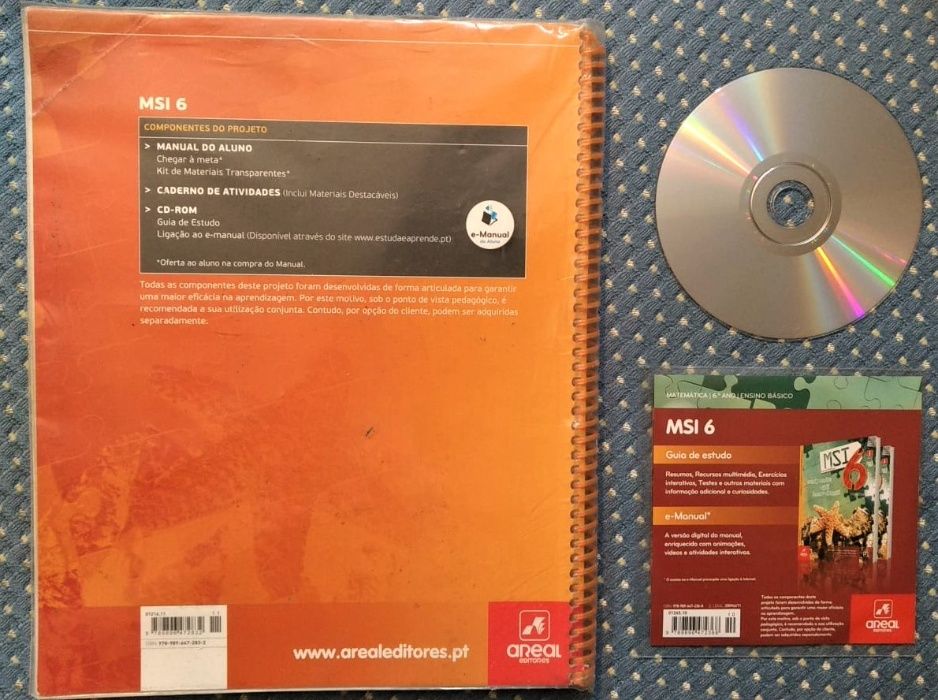 "MSI 6 Matemática Sob Investigação 6ºAno" Caderno Atividades + CD-ROM