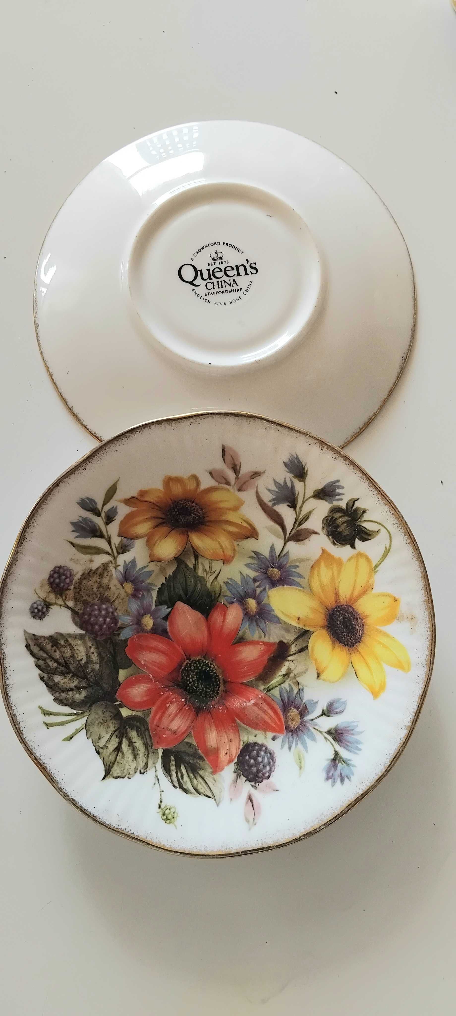 3 filiżanki angielskie Staffordshire cena za 3, odbior osob