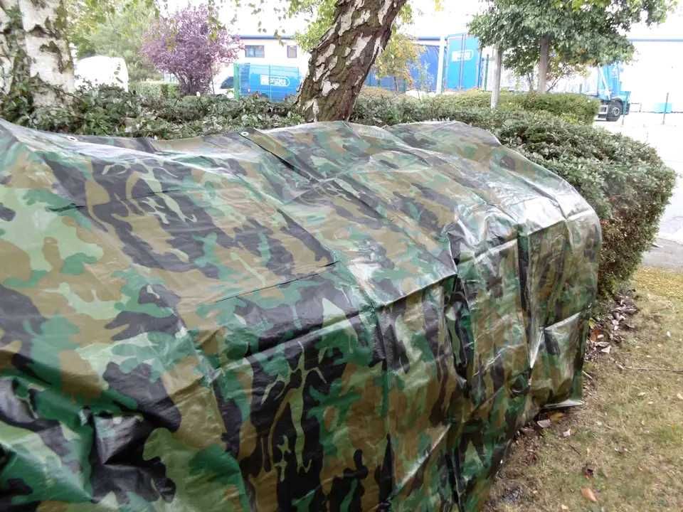 TARP BIWAKOWY 3x3m płachta biwakowa wodoodporna woodland brezent