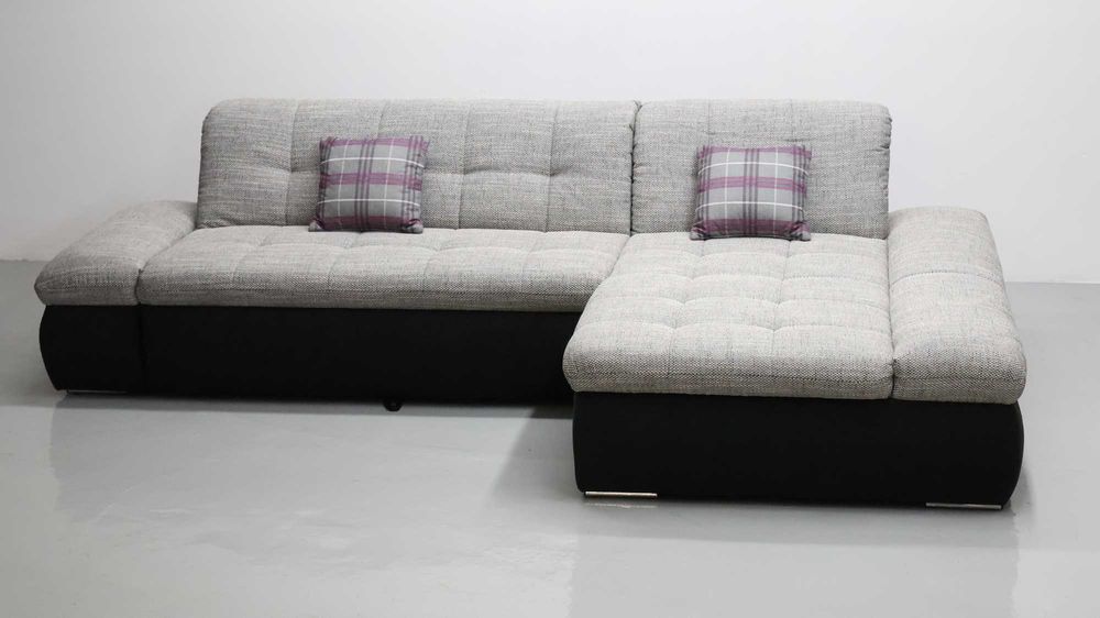 TMT Narożnik funkcjA spania Szara tkania rozkładana rogówka salon sofA