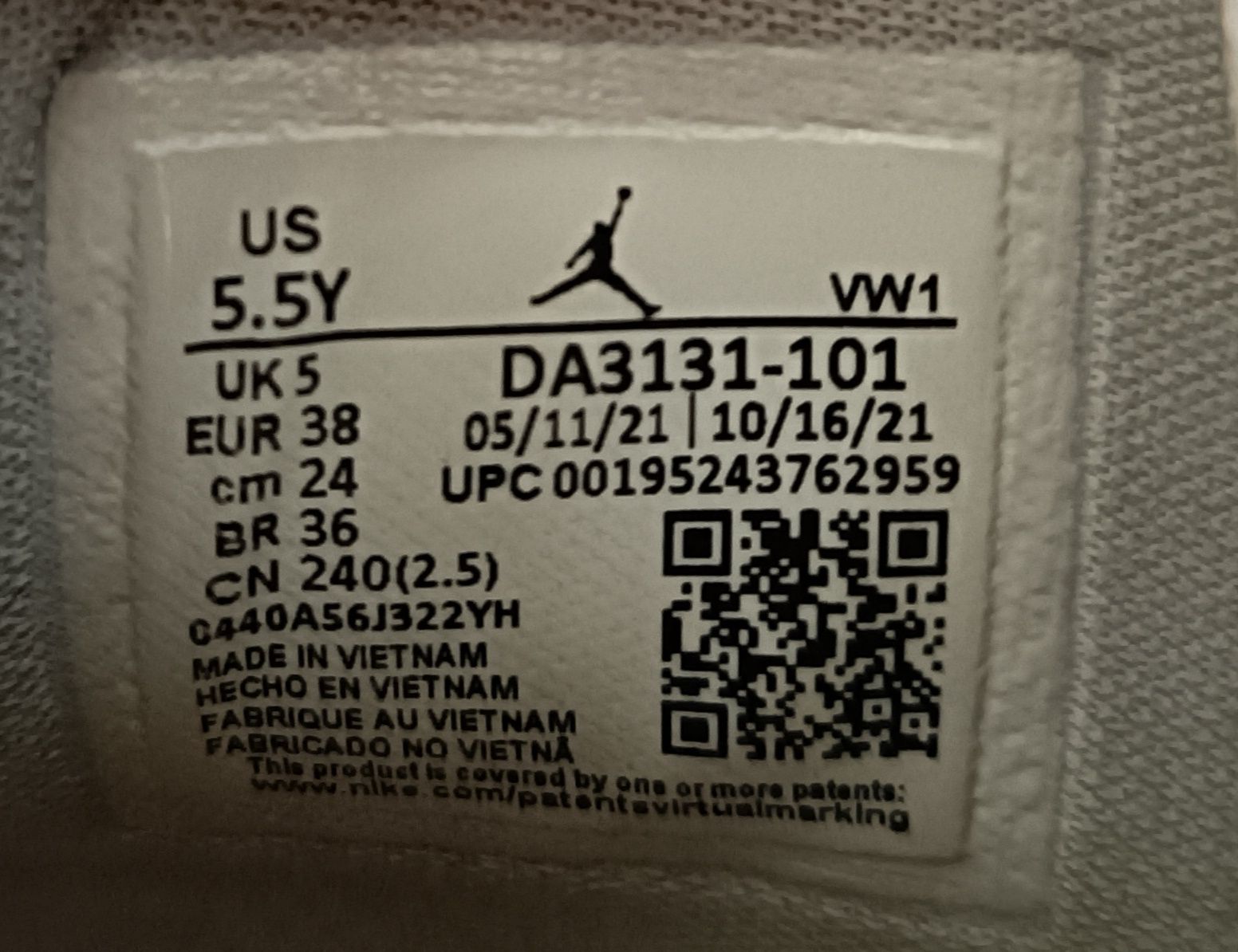 Nike Jordan Zion 1 Buty Sportowe Oryginalne rozmiar 38