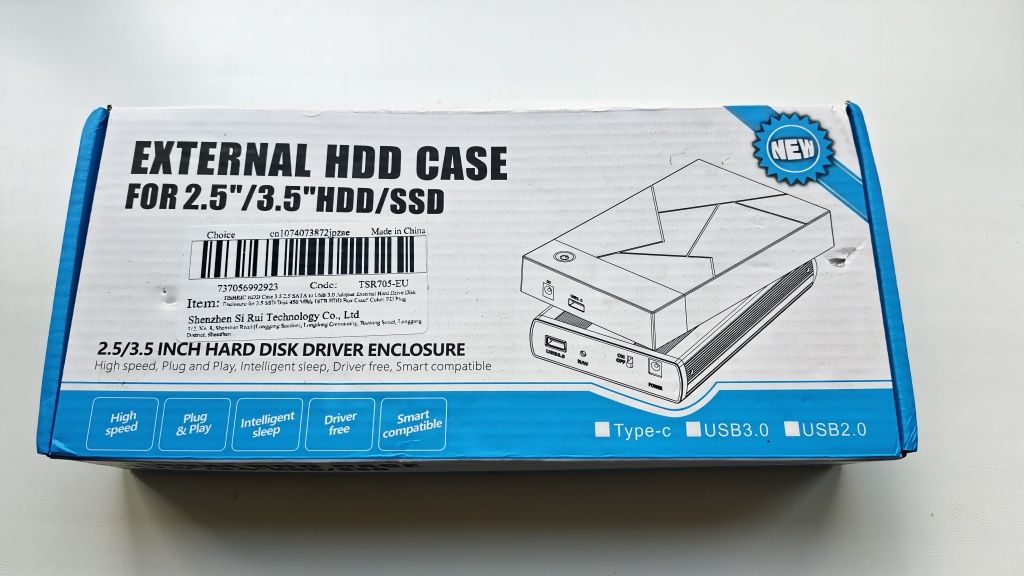 Внешний карман бокс для жёсткого диска HDD SSD 3.5 2.5 SATA USB 3.0