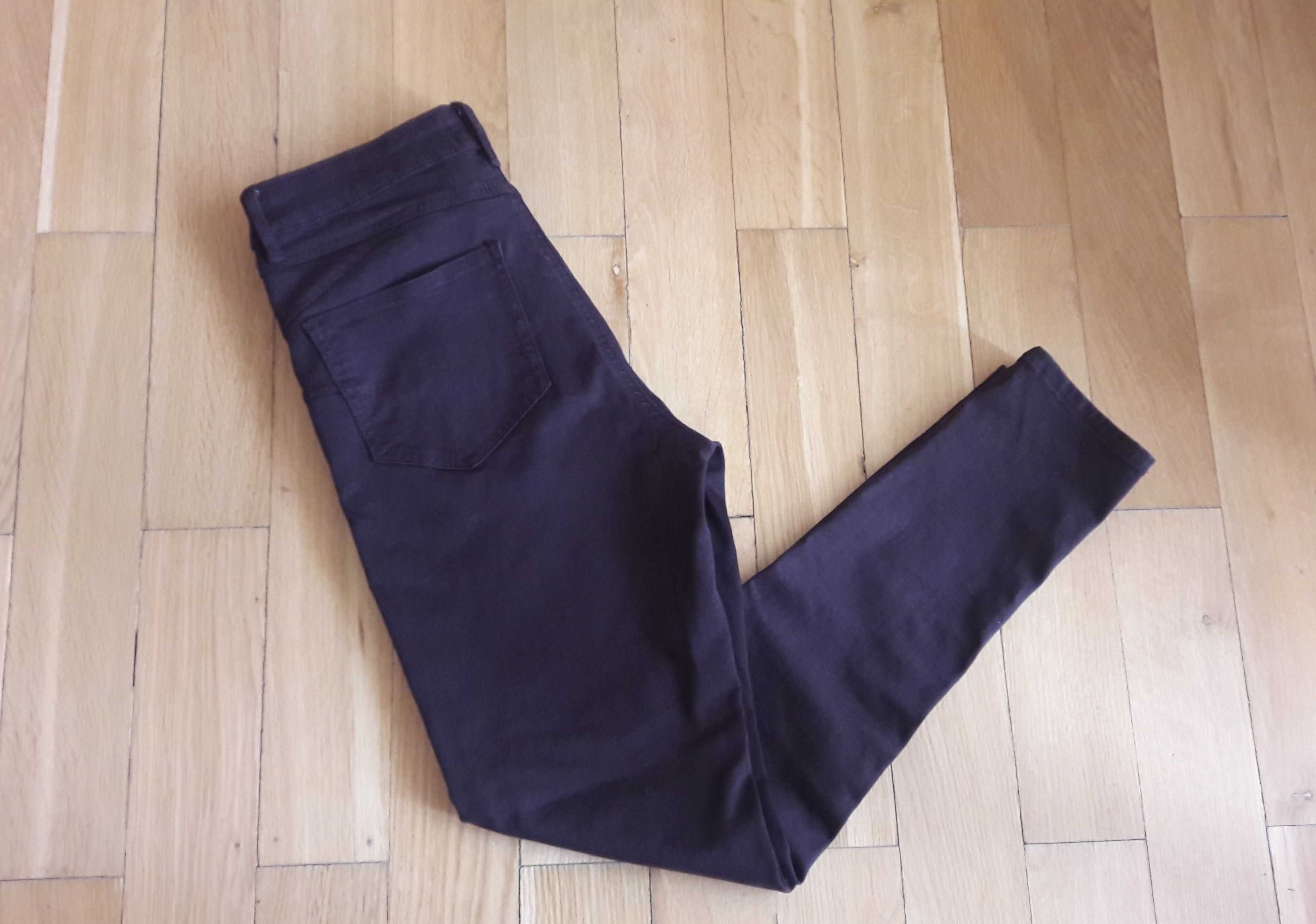 Spodnie F&F jeansy damskie rurki slim, brązowe 38