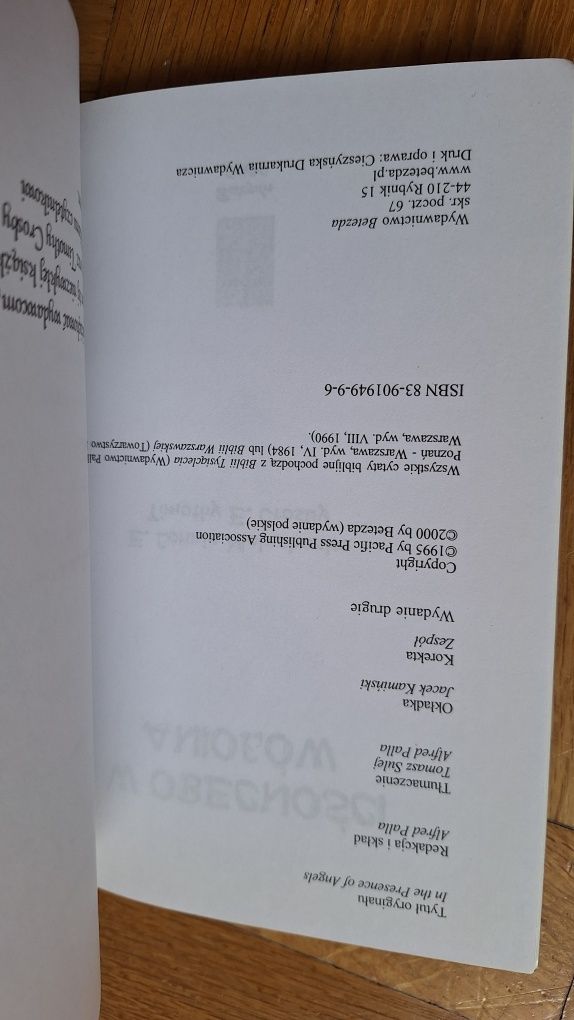 W obecności Aniołów prawdziwe historie z aniołami. Lonnie Melashenko