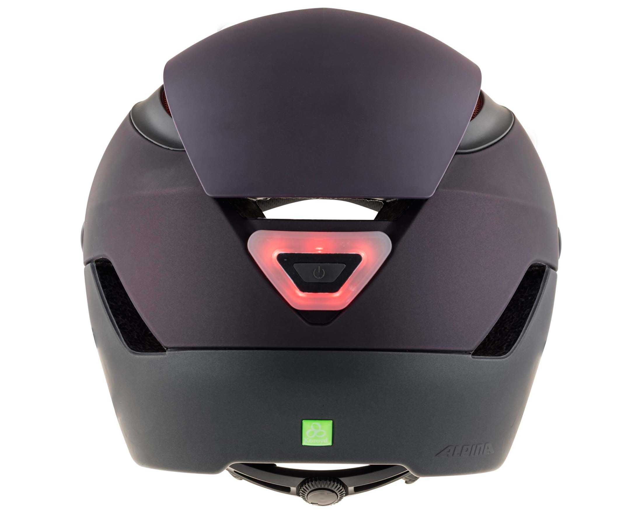 Kask Alpina Altona M 52-57 cm led fioletowo szary z goglami