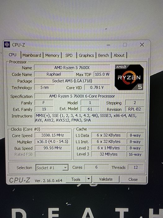 Продам Ryzen 5 7600x