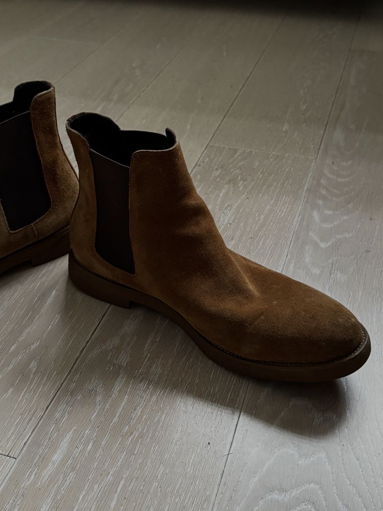 Buty męskie Kazar półbuty botki sztyblety jesień zima zamsz