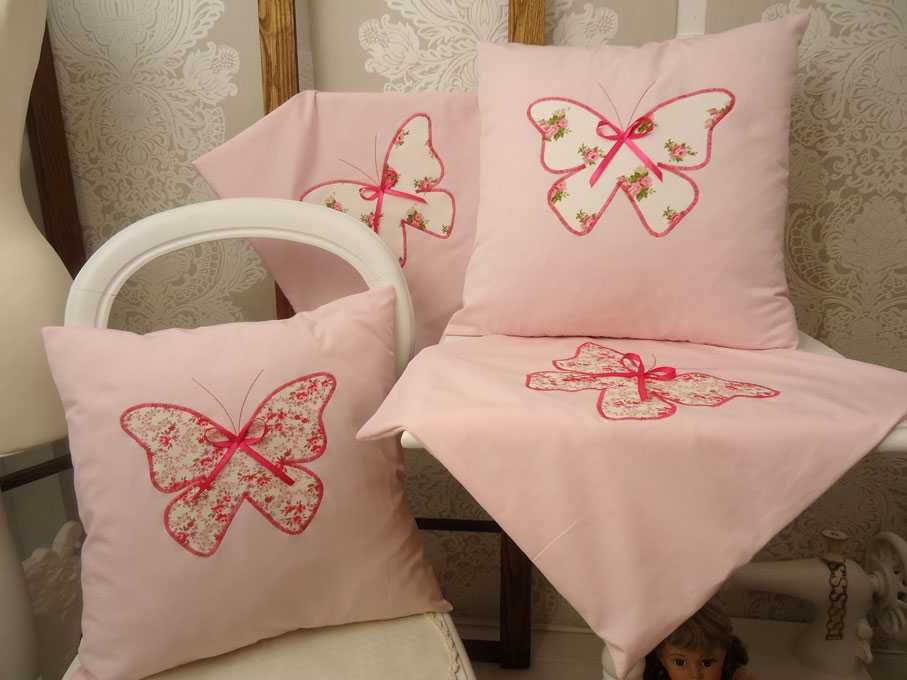 Poszewka shabby chic motyl violaart