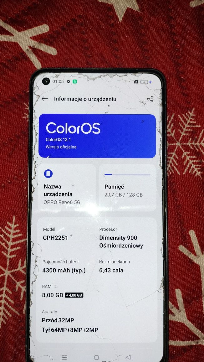 Oppo reno 6 5G 128GB