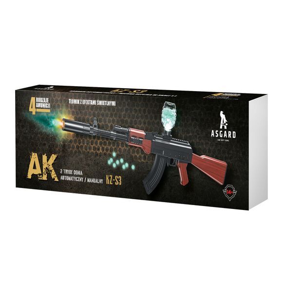 Karabin ZABAWKA Ak-47 automatyczny na kulki żelowe KZ-S3