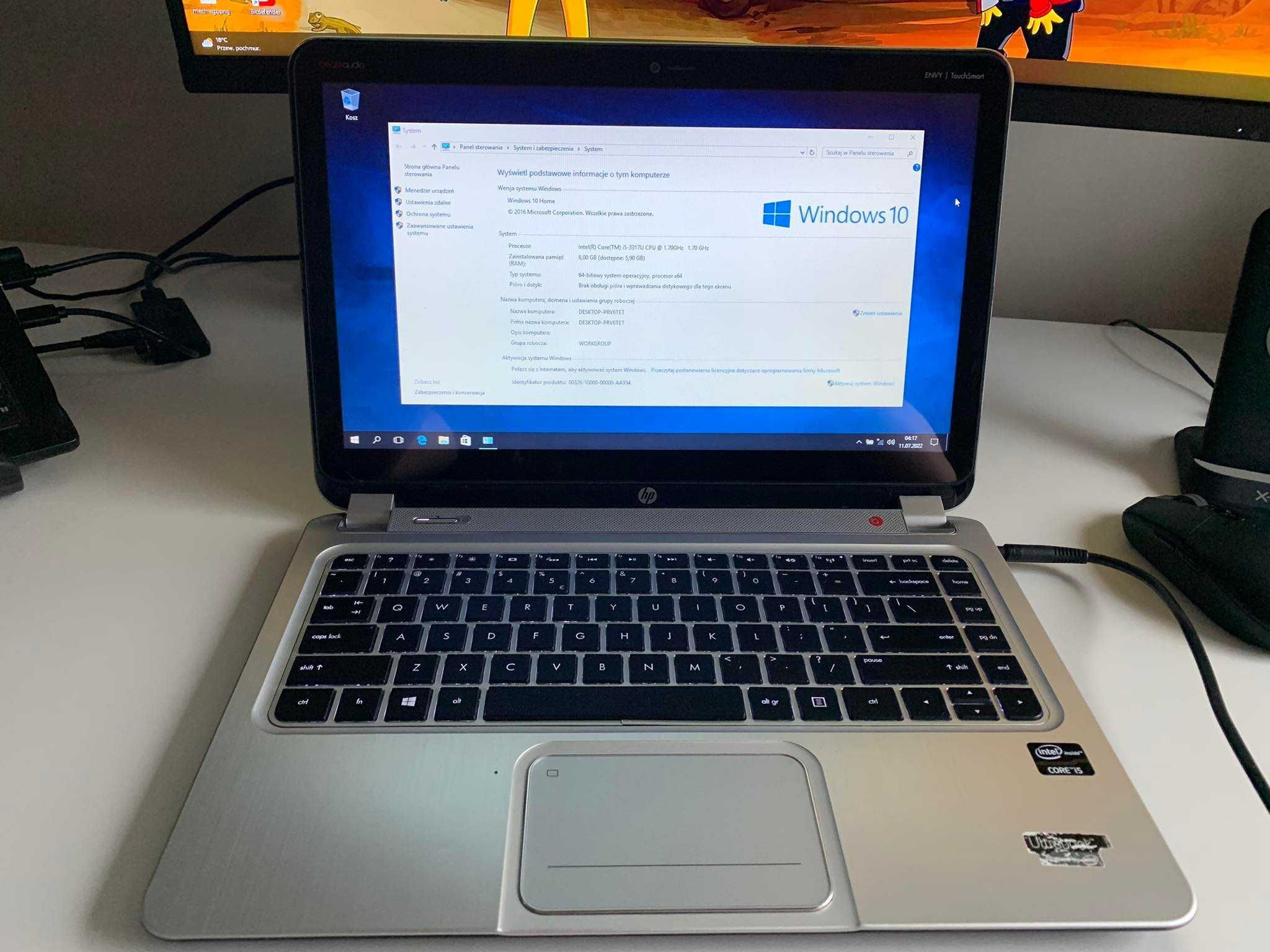 Laptop ultrabook HP Envy Touchsmart 4-1130ew SSD 150GB