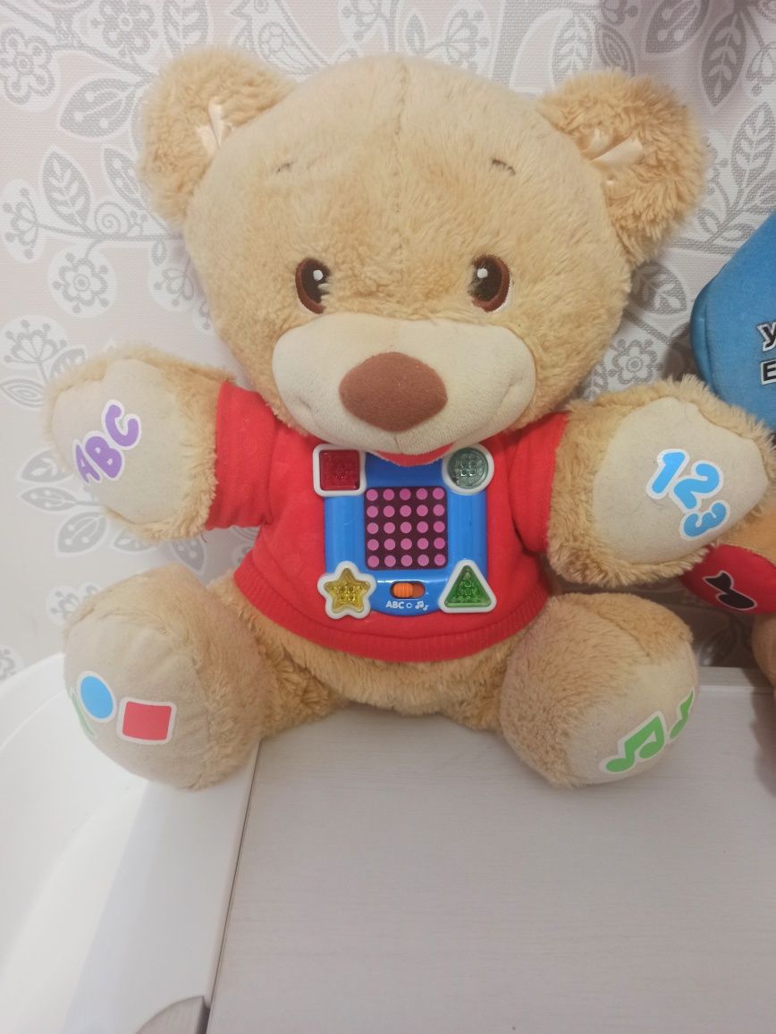 Музыкальный барабан, интерактивный мишка, горшочек Fisher price