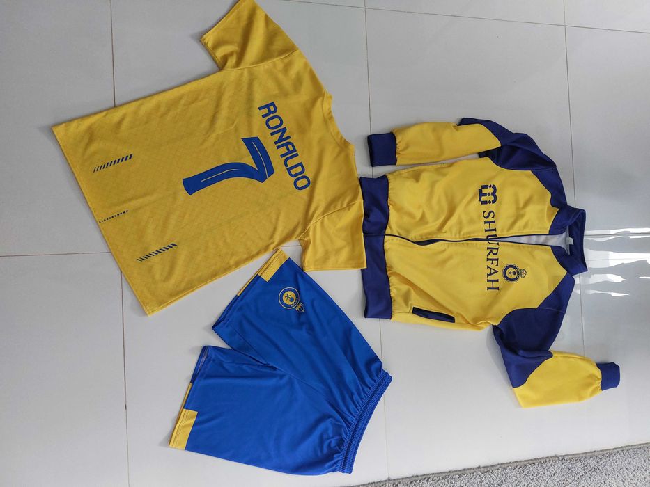 Strój pilkarski Komplet z bluzą CR7 Ronaldo 158