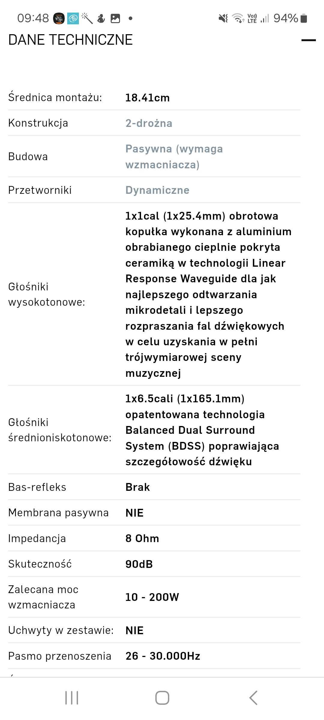 Głośniki Definitive Technology DI 6.5R nie b&w, klipsch, focal, dali