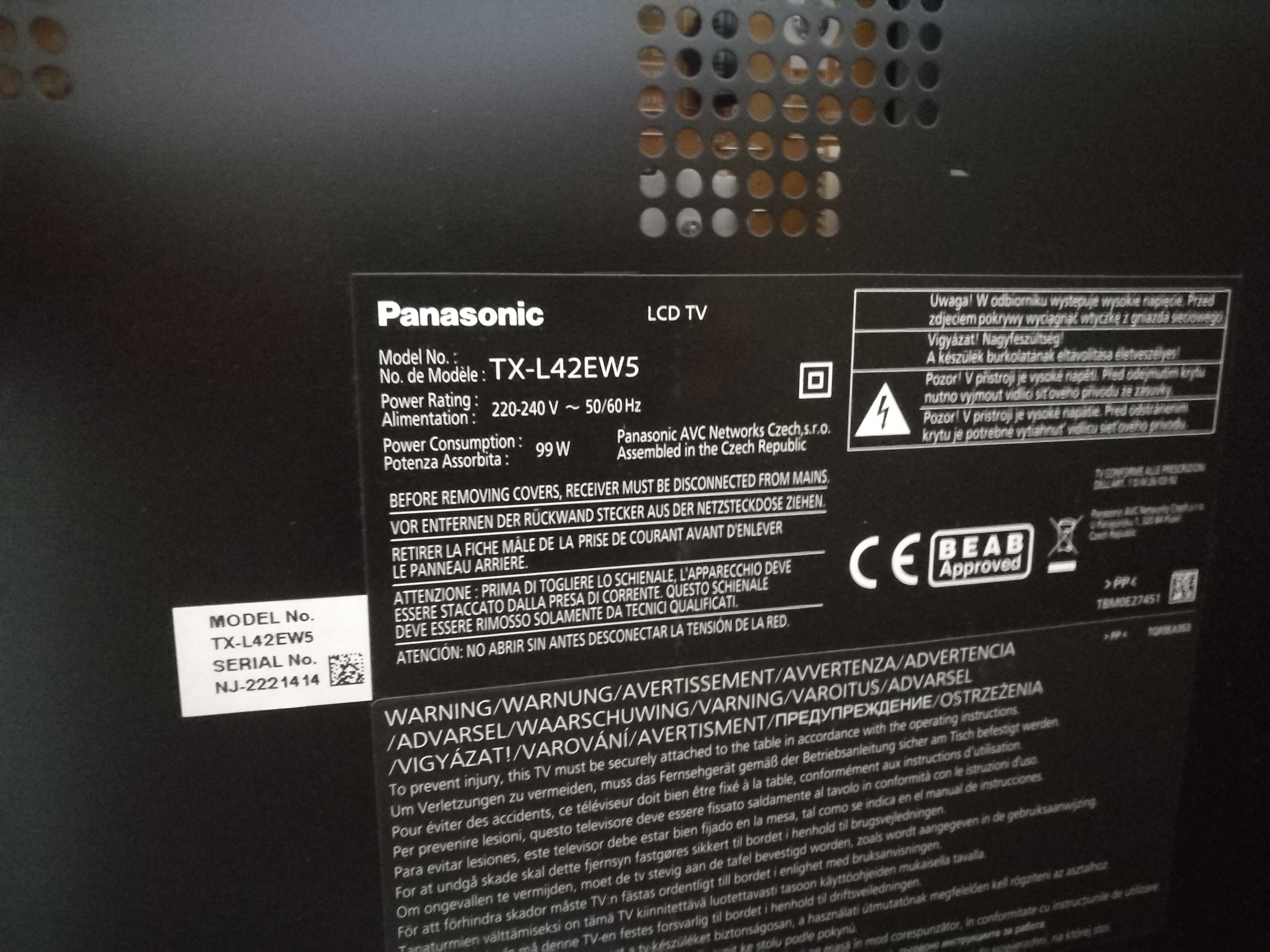 Telewizor Panasonic 42"     TX-L42EW5