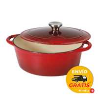 Panela em Ferro Fundido Vermelho 4L - Sitram