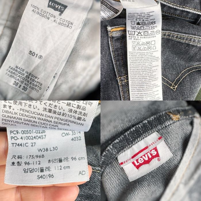 Джинси levi's 501 original fit синього та сірого кольору w38 l30