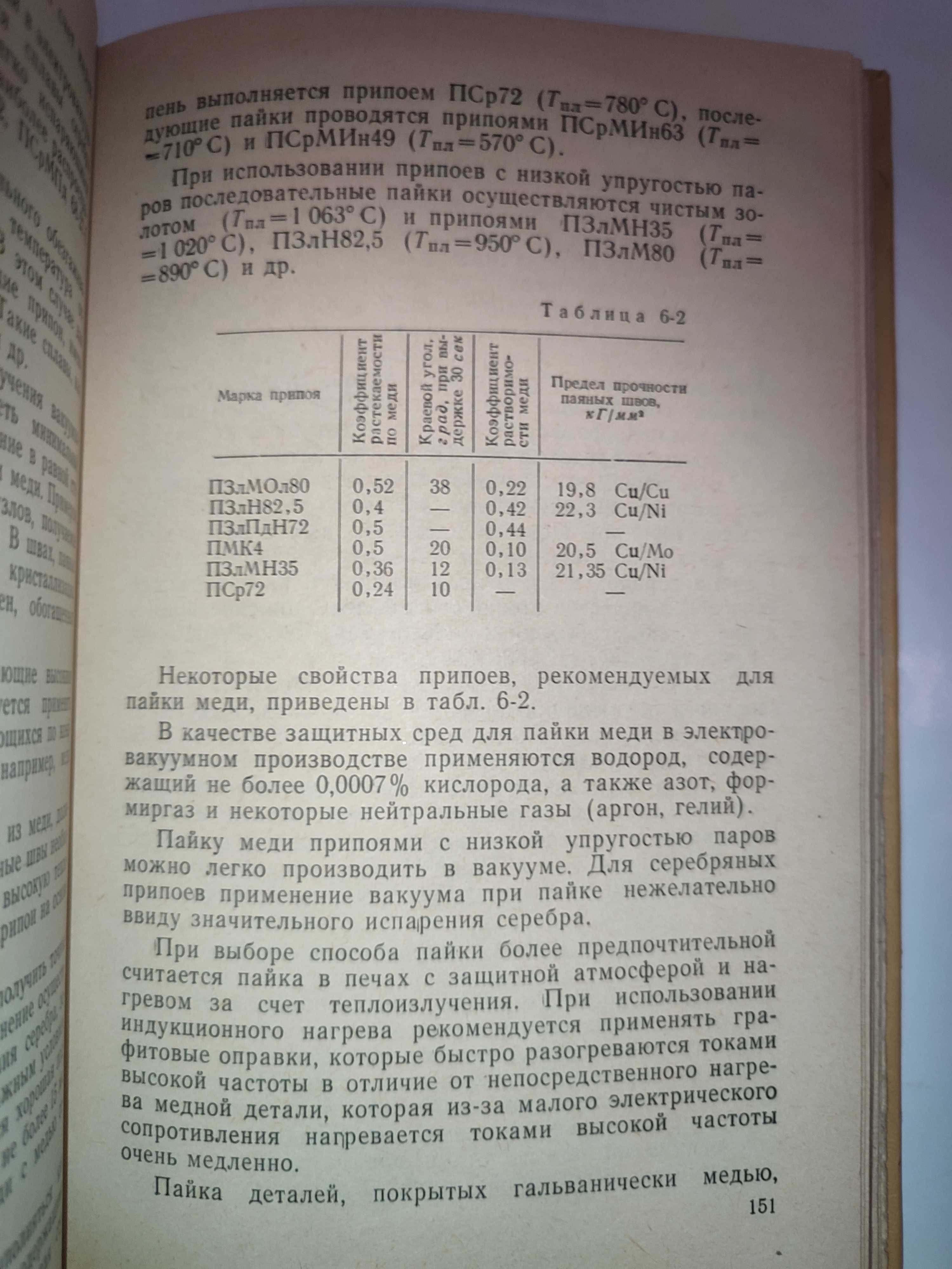 Пайка деталей электровакуумных приборов Гладков