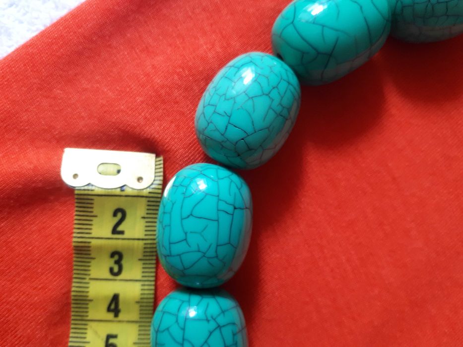 Бусы Крупные Колье  Бирюза