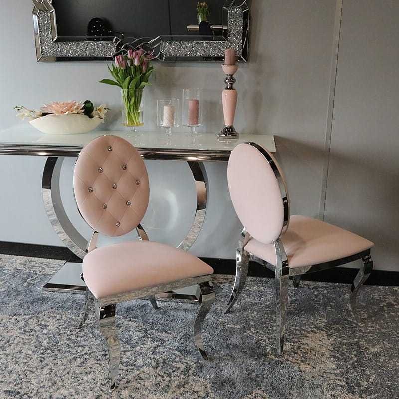 Krzesło glamour Ludwik II Gładkie/Pikowane RÓŻNE KOLORY