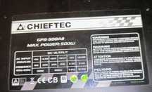 Zasilacz Chieftec GPS-500A8 500W