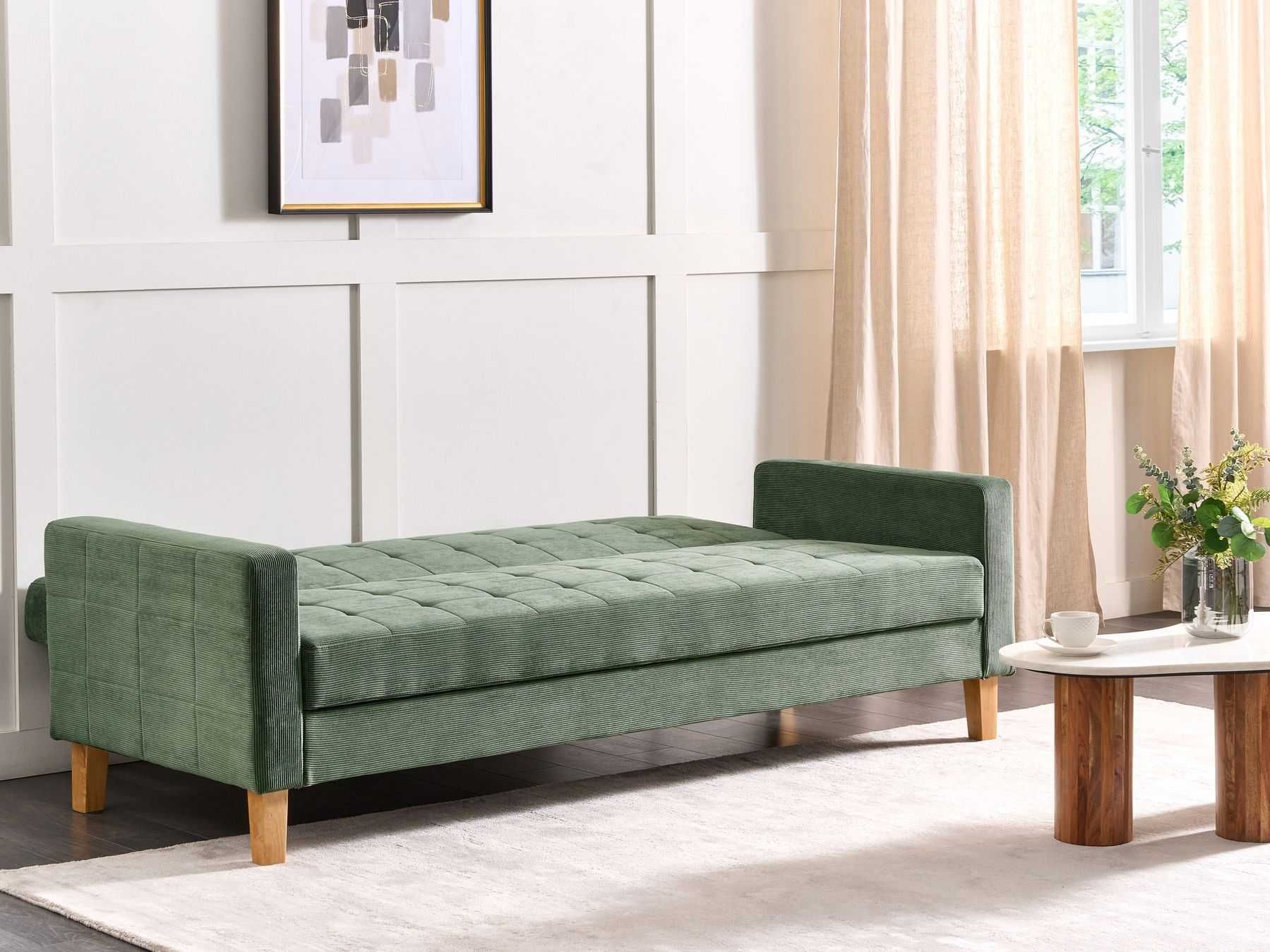 Sofa rozkładana Ciemnozielony dla 3 osób