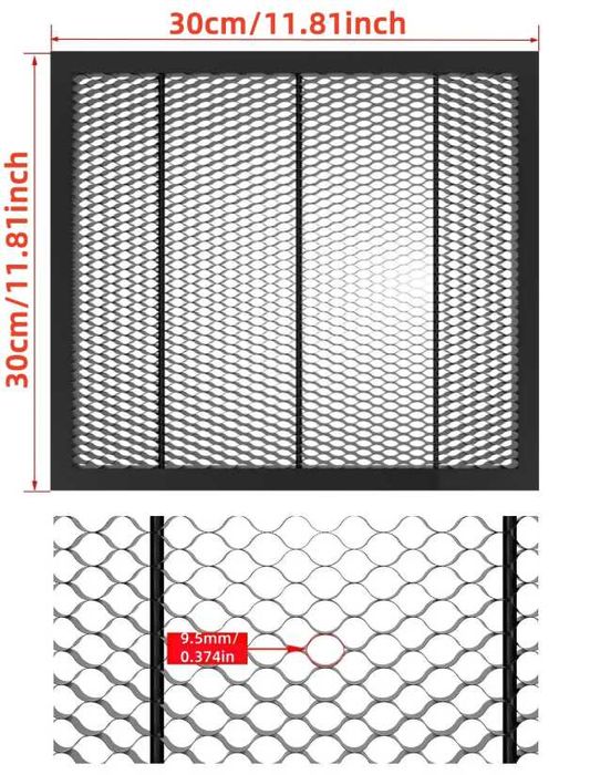 Стільниковий сотовий стіл для лазера 300мм