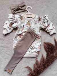 Handmade bluza+legginsy, zestaw dresowy 56/116 cm, różne wzory!
