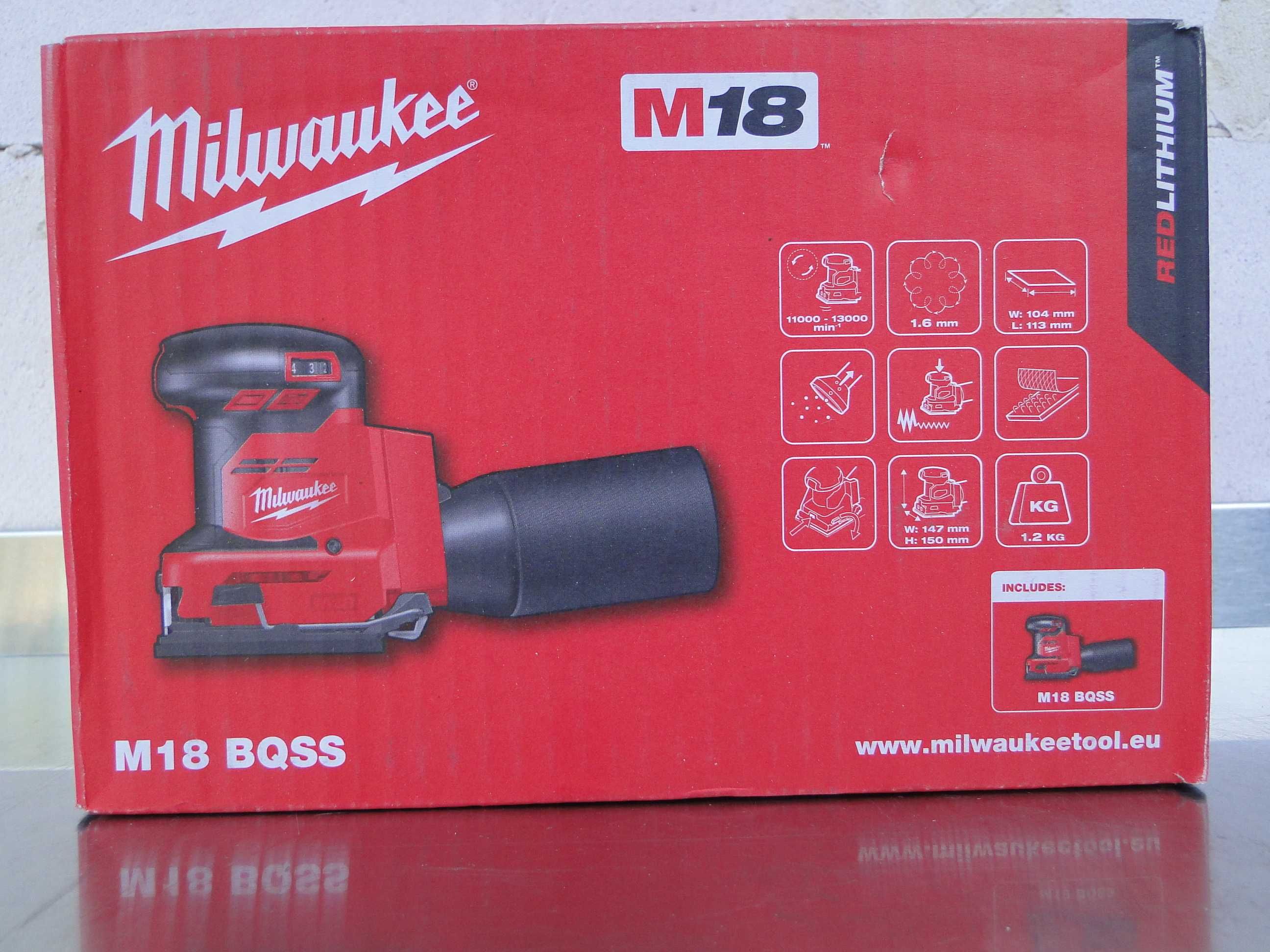 MILWAUKEE M18 BQSS, Szlifierka Oscylacyjna, Nowa