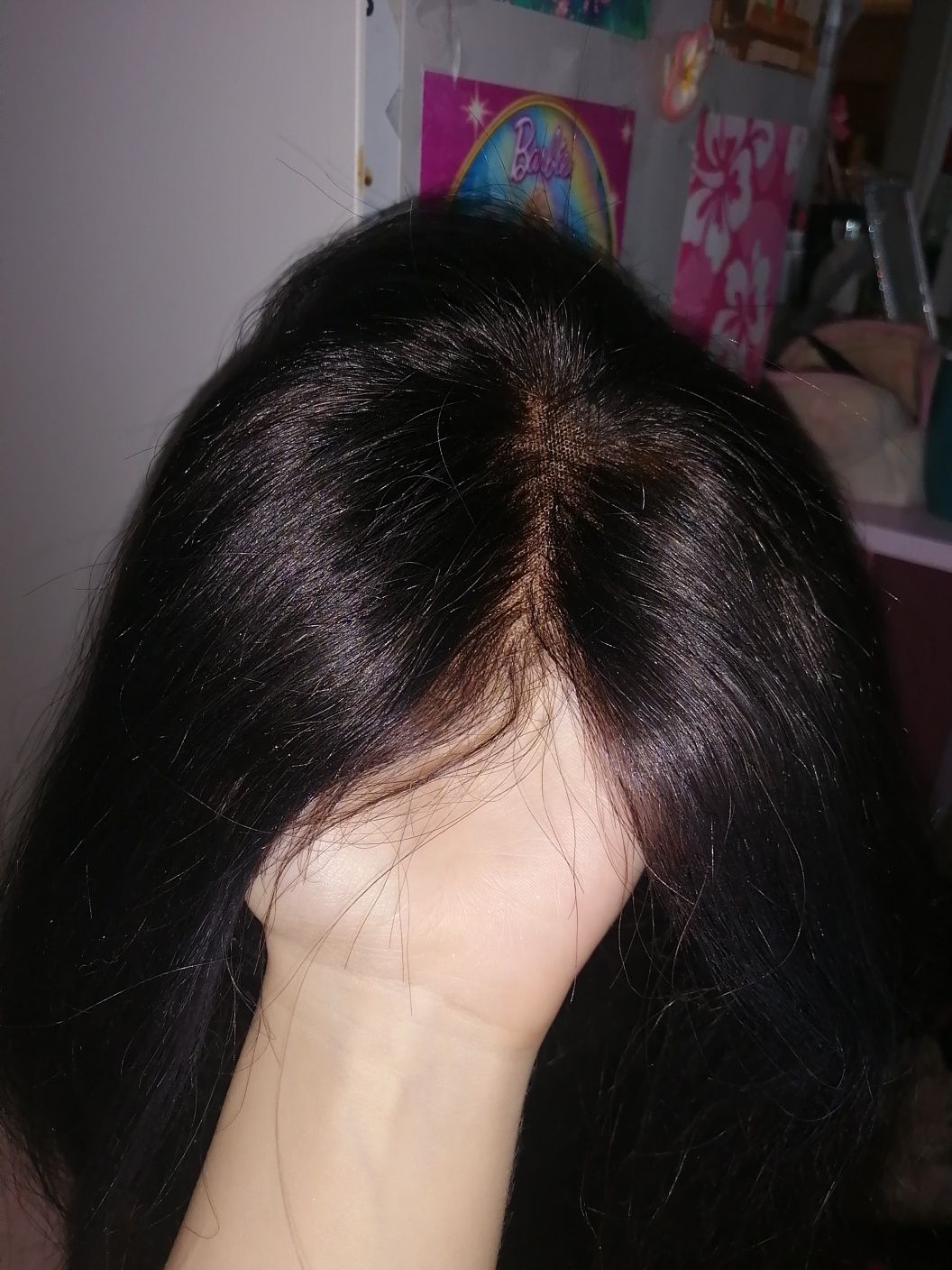 Długa peruka lace front 100% ludzkie włosy